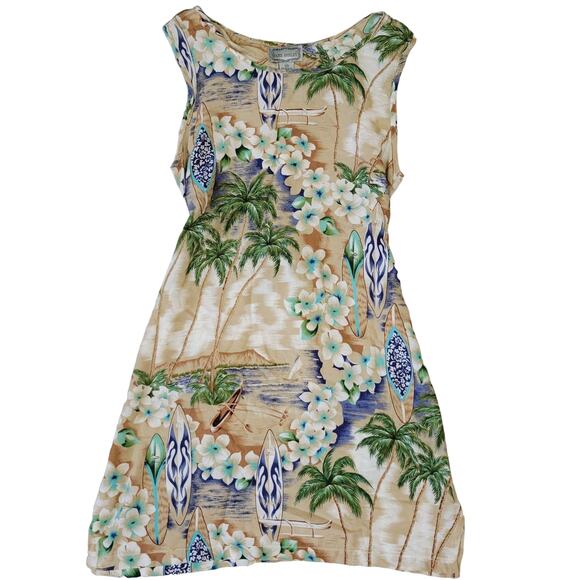 Jane Ashley Dresses & Skirts - Jane Ashley Vintage Dress M beach mini tropical a line with straps boat bohemian